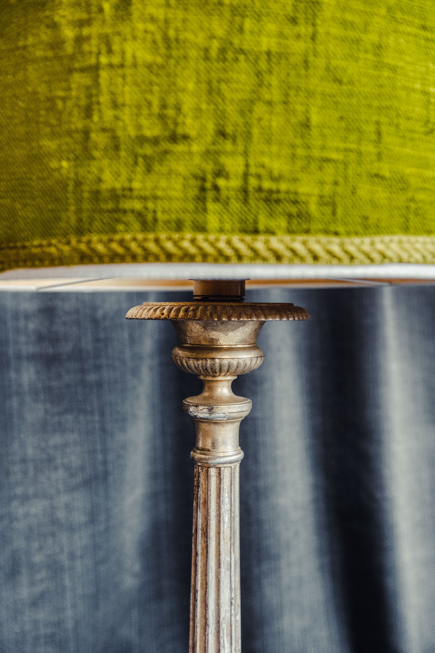 Still Life of a green and silver Lamp in the Bussandri Villa