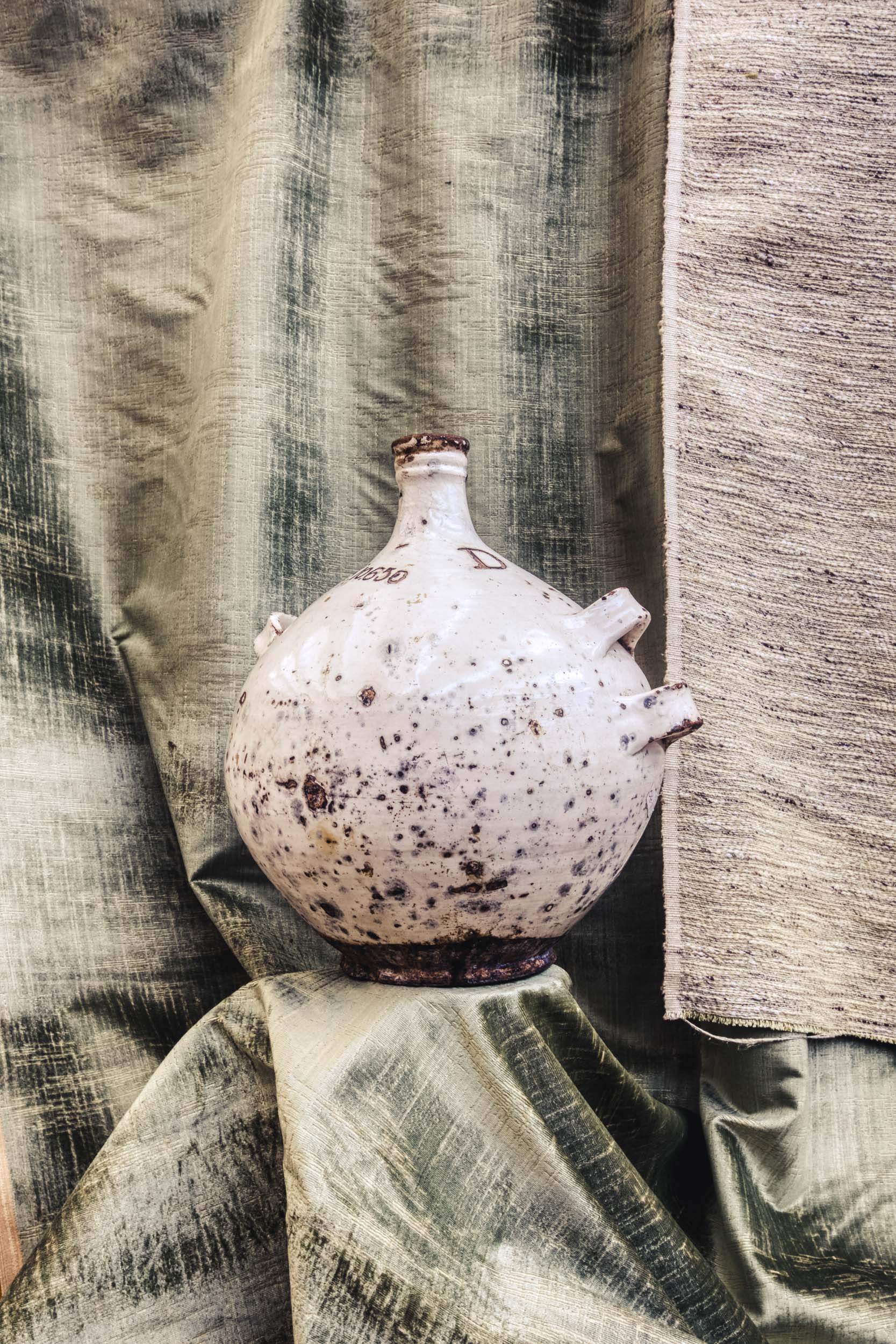 An antique white vase in the Bussandri villa