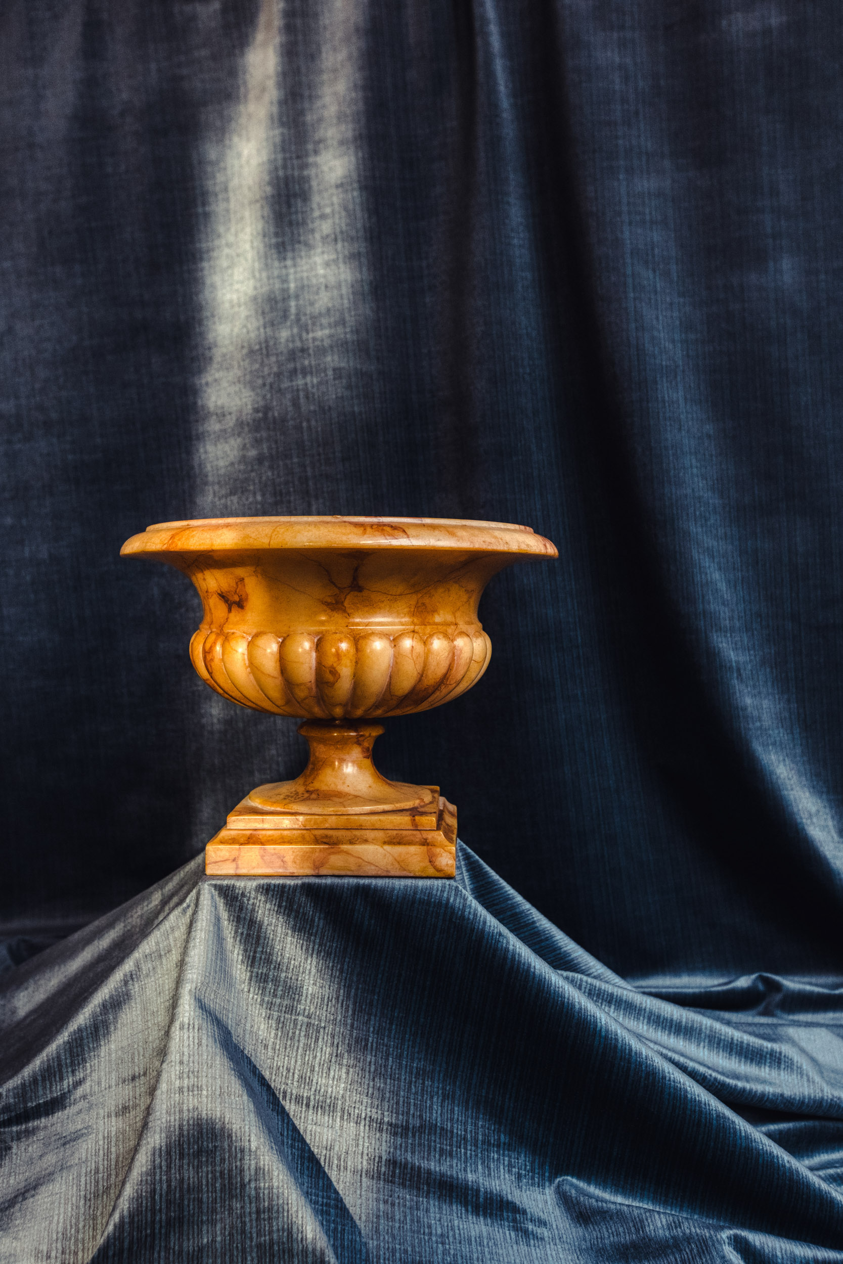 An antique marble ornament in the Bussandri villa